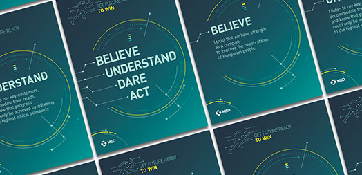 msd buda company logo and poster design