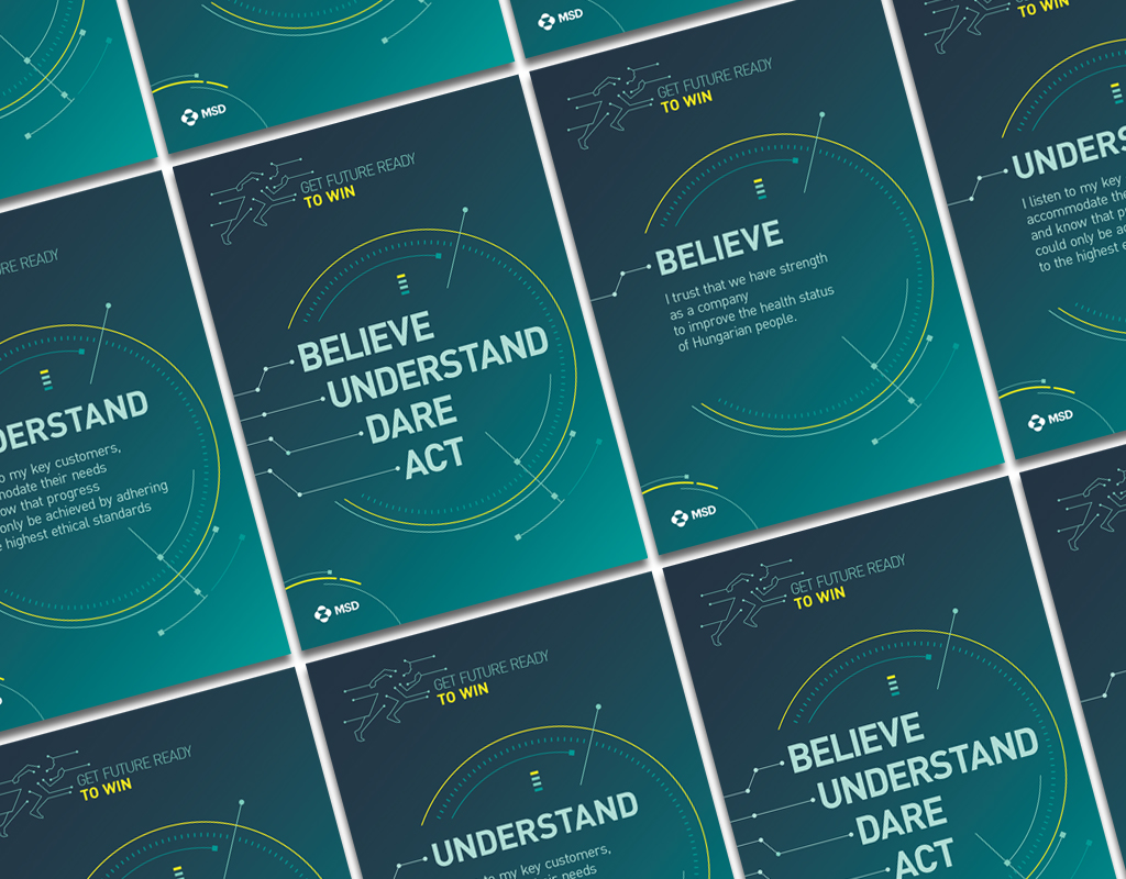 msd buda company logo and poster design